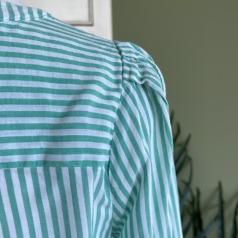 A New Day Striped green and white shirt size XS - Picture 5 of 8